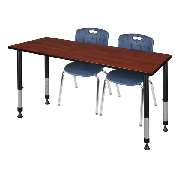 Tables > Height Adjustable > Rectangular Table & Chair Sets, 60 X 30 X 23-34