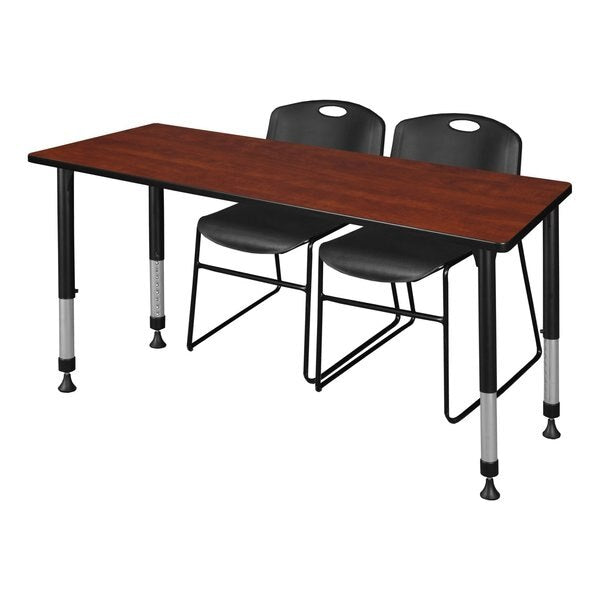 Tables > Height Adjustable > Rectangular Table & Chair Sets, 60 X 30 X 23-34