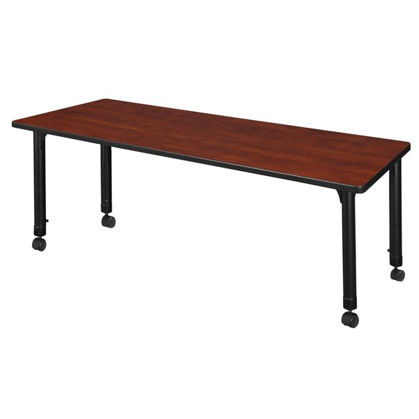 Tables > Height Adjustable > Rectangular Mobile Tables, 60 X 30 X 23-34, Wood|Metal Top