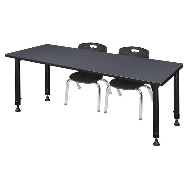 Tables > Height Adjustable > Rectangular Table & Chair Sets, 60 X 30 X 23-34
