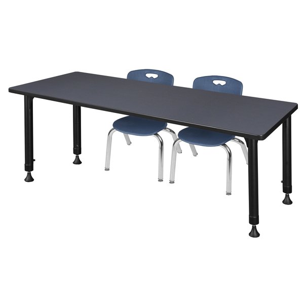 Tables > Height Adjustable > Rectangular Table & Chair Sets, 60 X 30 X 23-34