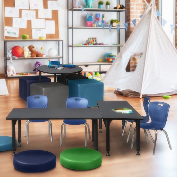 Tables > Height Adjustable > Rectangular Table & Chair Sets, 60 X 30 X 23-34