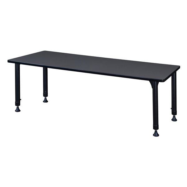 Rectangle Tables > Height Adjustable > Rectangular Classroom Tables, 60 X 30 X 23-34, Gray