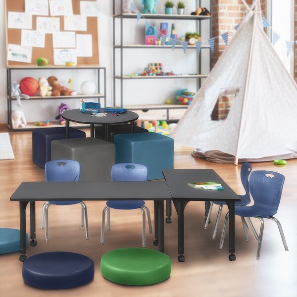 Tables > Height Adjustable > Rectangular Mobile Table & Chair Sets, 60 X 30 X 23-34