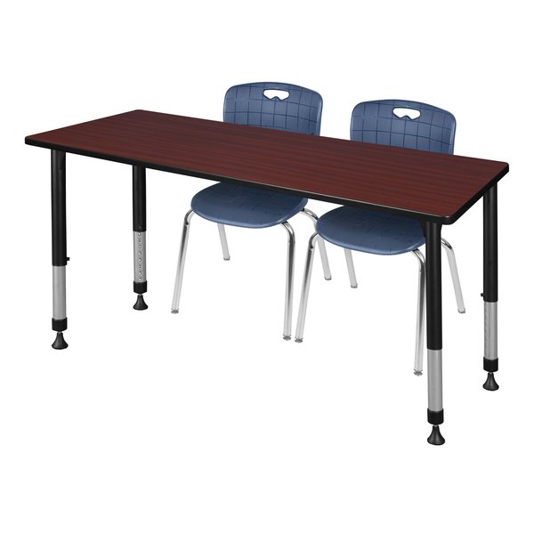 Tables > Height Adjustable > Rectangular Table & Chair Sets, 60 X 30 X 23-34