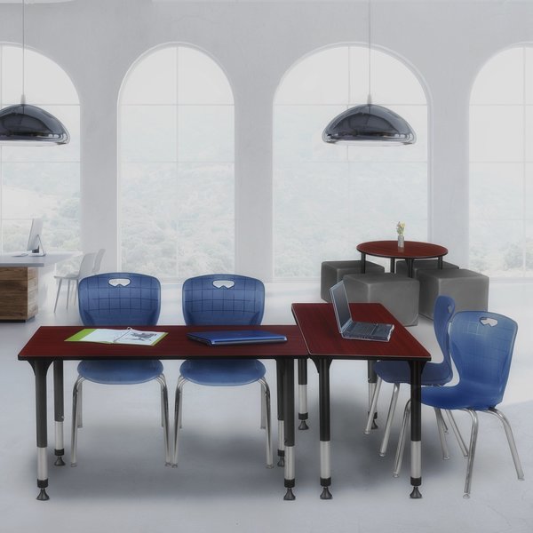 Tables > Height Adjustable > Rectangular Table & Chair Sets, 60 X 30 X 23-34
