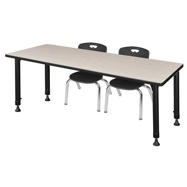 Tables > Height Adjustable > Rectangular Table & Chair Sets, 60 X 30 X 23-34