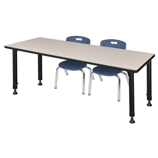 Tables > Height Adjustable > Rectangular Table & Chair Sets, 60 X 30 X 23-34