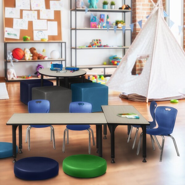 Tables > Height Adjustable > Rectangular Table & Chair Sets, 60 X 30 X 23-34