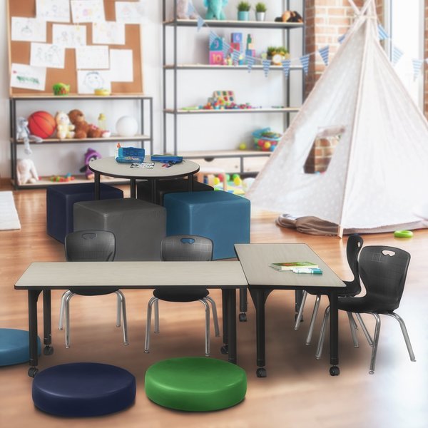 Tables > Height Adjustable > Rectangular Mobile Table & Chair Sets, 60 X 30 X 23-34