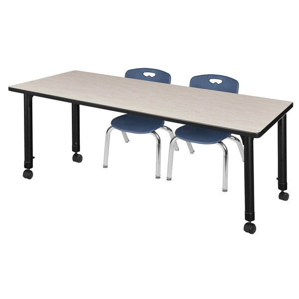 Tables > Height Adjustable > Rectangular Mobile Table & Chair Sets, 60 X 30 X 23-34