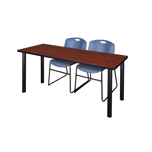 Rectangle Tables > Training Tables > Kee Table & Chair Sets, 66 X 24 X 29, Cherry