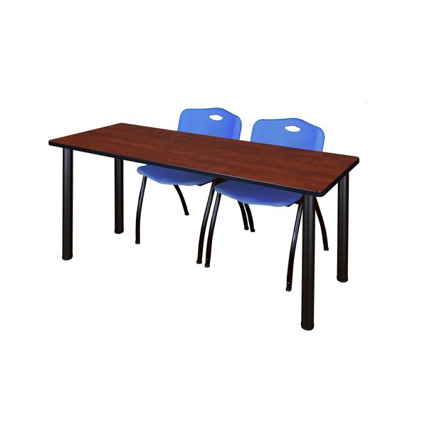 Rectangle Tables > Training Tables > Kee Table & Chair Sets, 66 X 24 X 29, Wood|Metal|Plastic Top