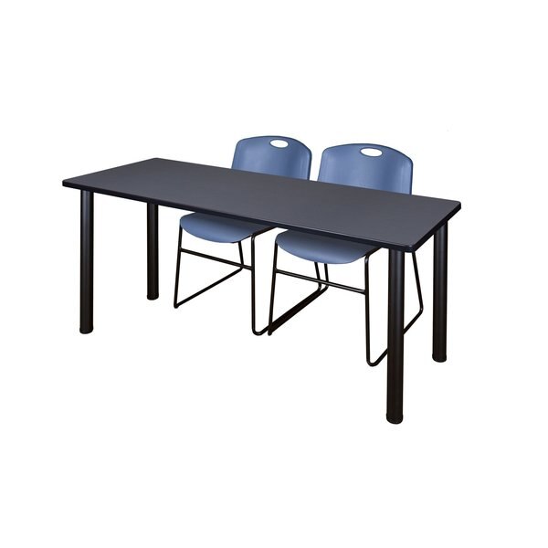 Rectangle Tables > Training Tables > Kee Table & Chair Sets, 66 X 24 X 29, Grey