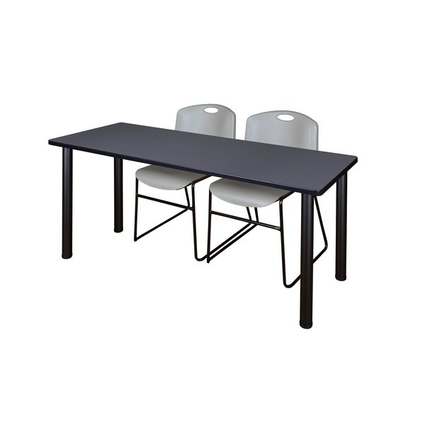 Rectangle Tables > Training Tables > Kee Table & Chair Sets, 66 X 24 X 29, Grey