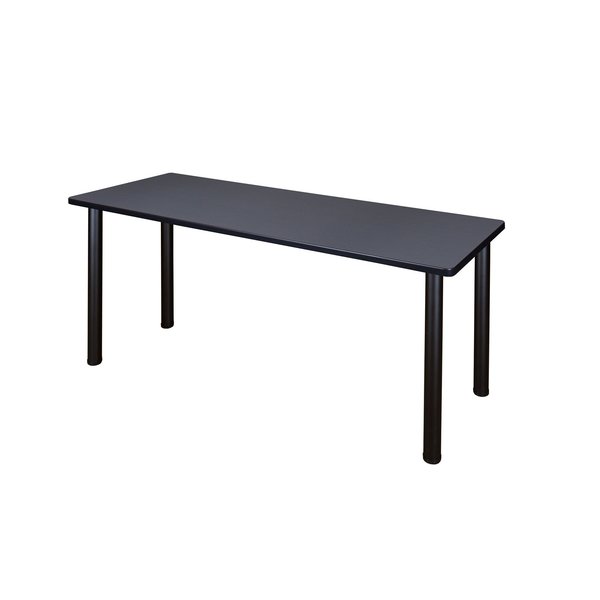 Rectangle Tables > Training Tables > Kee Training Tables, 66 X 24 X 29, Wood|Metal Top, Grey