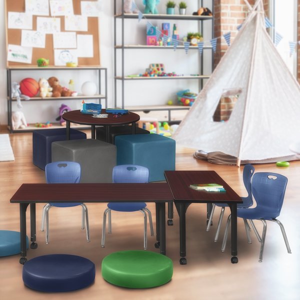 Tables > Height Adjustable > Rectangular Mobile Table & Chair Sets, 66 X 24 X 23-34