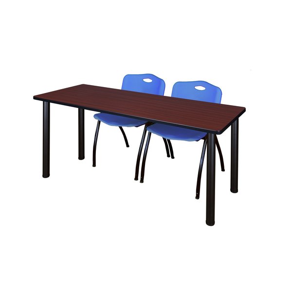 Rectangle Tables > Training Tables > Kee Table & Chair Sets, 66 X 24 X 29, Wood|Metal|Plastic Top
