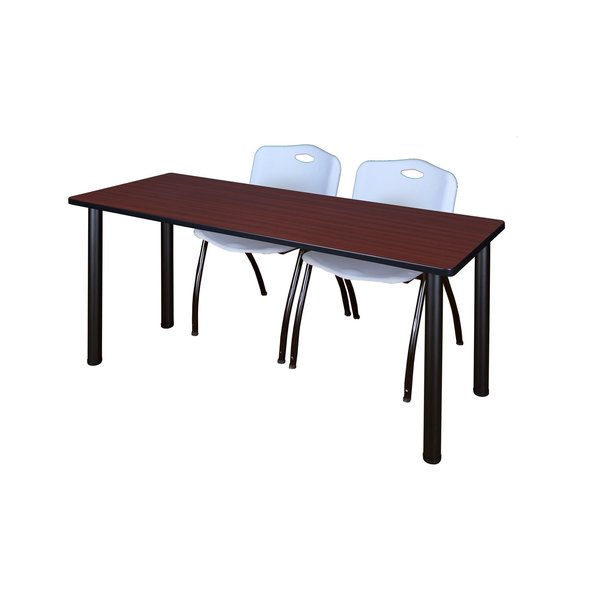 Rectangle Tables > Training Tables > Kee Table & Chair Sets, 66 X 24 X 29, Wood|Metal|Plastic Top