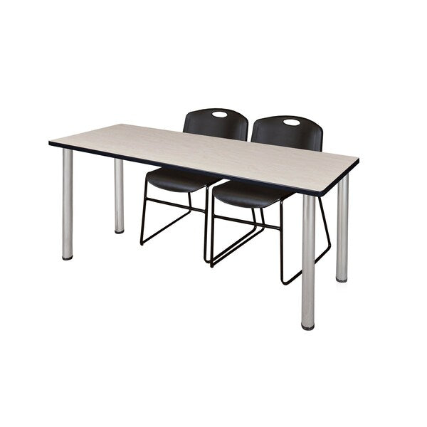 Rectangle Tables > Training Tables > Kee Table & Chair Sets, 66 X 24 X 29, Maple