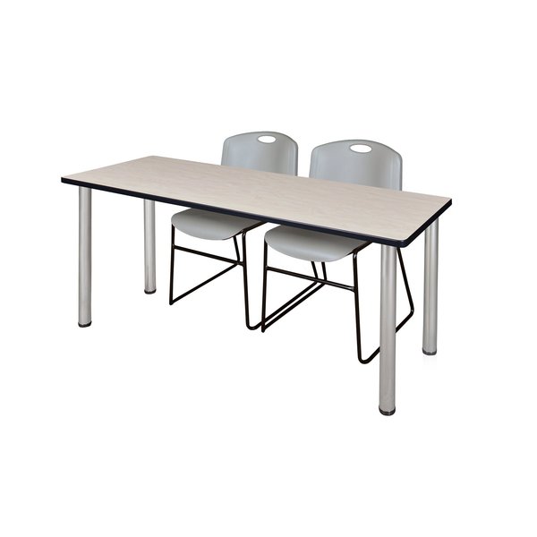 Rectangle Tables > Training Tables > Kee Table & Chair Sets, 66 X 24 X 29, Maple