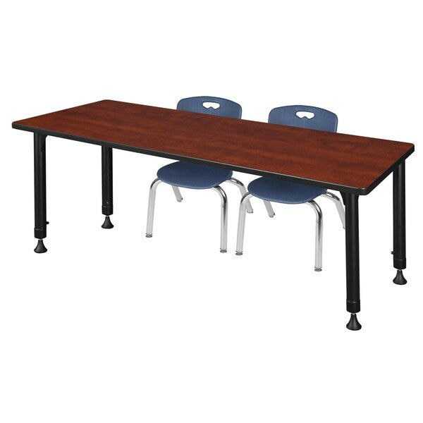 Tables > Height Adjustable > Rectangular Table & Chair Sets, 66 X 30 X 23-34
