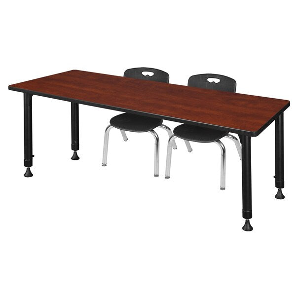 Tables > Height Adjustable > Rectangular Table & Chair Sets, 72 X 24 X 23-34
