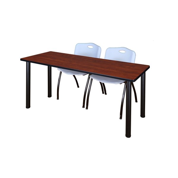 Rectangle Tables > Training Tables > Kee Table & Chair Sets, 72 X 24 X 29, Wood|Metal|Plastic Top