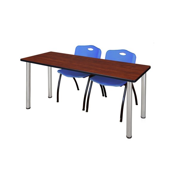 Rectangle Tables > Training Tables > Kee Table & Chair Sets, 72 X 24 X 29, Wood|Metal|Plastic Top