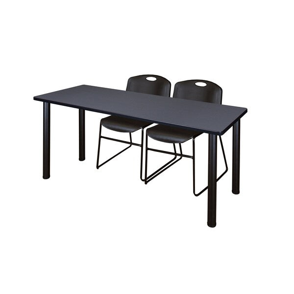 Rectangle Tables > Training Tables > Kee Table & Chair Sets, 72 X 24 X 29, Grey