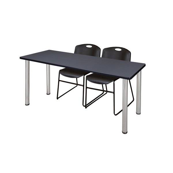 Rectangle Tables > Training Tables > Kee Table & Chair Sets, 72 X 24 X 29, Grey