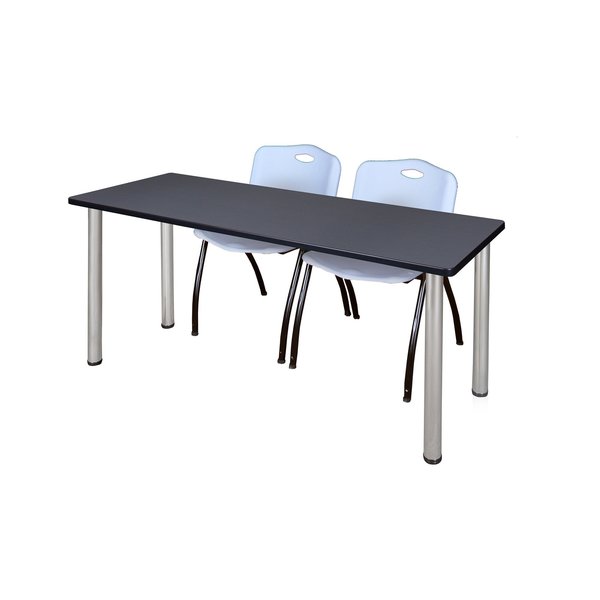 Rectangle Tables > Training Tables > Kee Table & Chair Sets, 72 X 24 X 29, Wood|Metal|Plastic Top