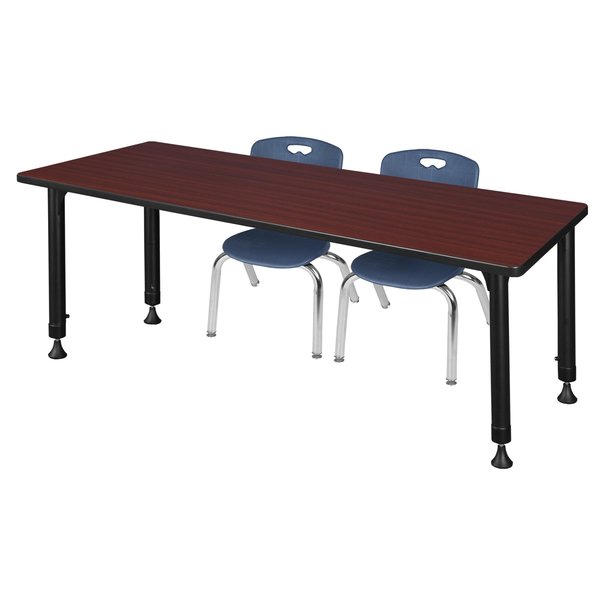 Tables > Height Adjustable > Rectangular Table & Chair Sets, 72 X 24 X 23-34