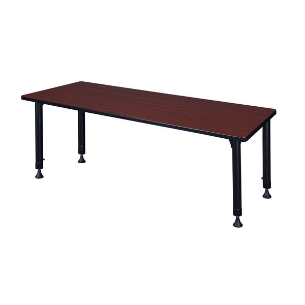 Rectangle Tables > Height Adjustable > Rectangular Classroom Tables, 72 X 24 X 23-34, Mahogany