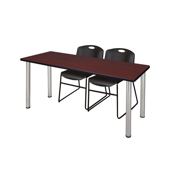 Rectangle Tables > Training Tables > Kee Table & Chair Sets, 72 X 24 X 29, Mahogany