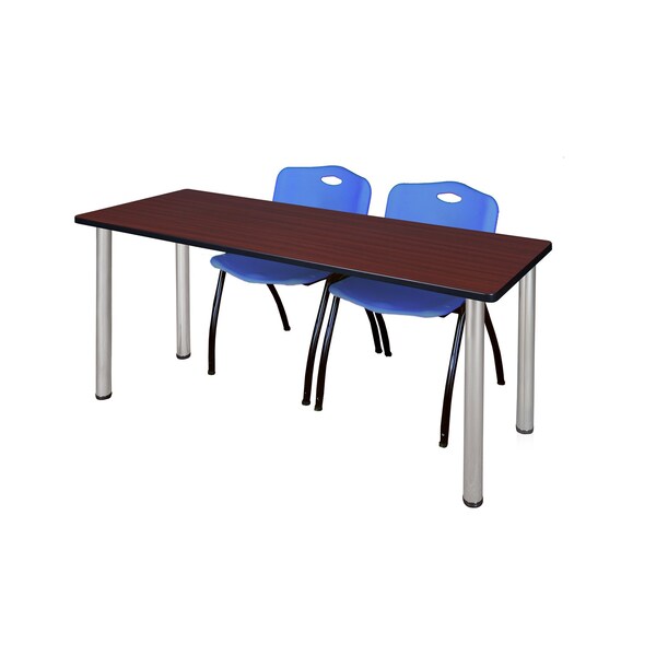 Rectangle Tables > Training Tables > Kee Table & Chair Sets, 72 X 24 X 29, Wood|Metal|Plastic Top