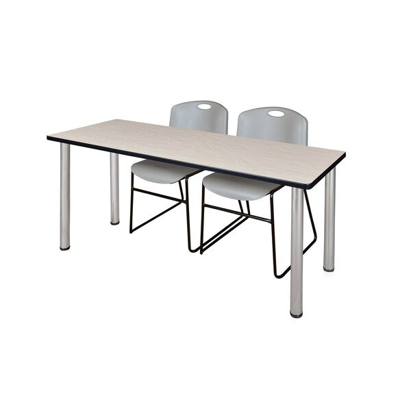 Rectangle Tables > Training Tables > Kee Table & Chair Sets, 72 X 24 X 29, Maple