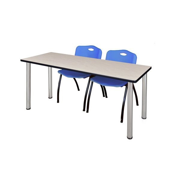 Rectangle Tables > Training Tables > Kee Table & Chair Sets, 72 X 24 X 29, Wood|Metal|Plastic Top