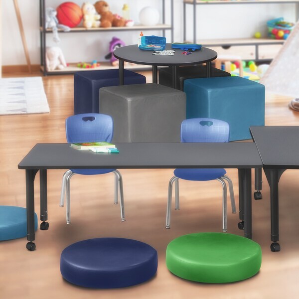 Tables > Height Adjustable > Rectangular Mobile Tables, 72 X 30 X 23-34, Wood|Metal Top