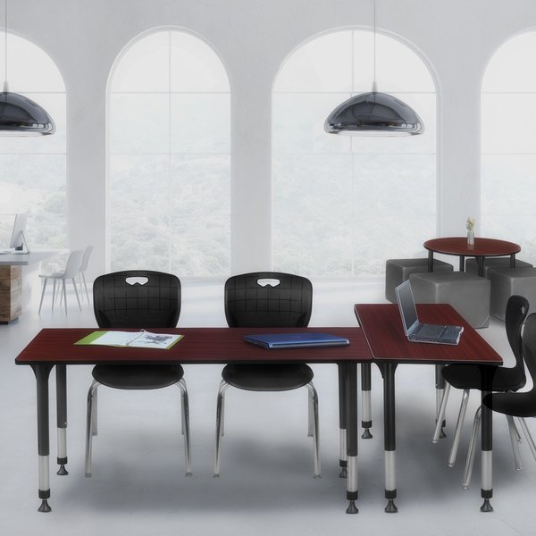 Tables > Height Adjustable > Rectangular Table & Chair Sets, 72 X 30 X 23-34