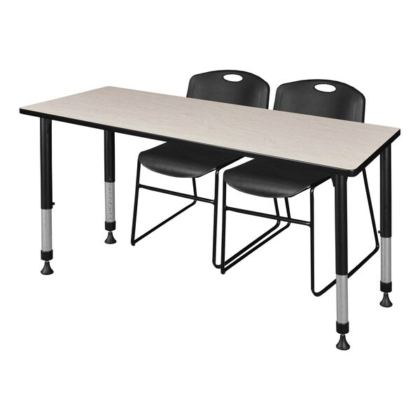 Tables > Height Adjustable > Rectangular Table & Chair Sets, 72 X 30 X 23-34