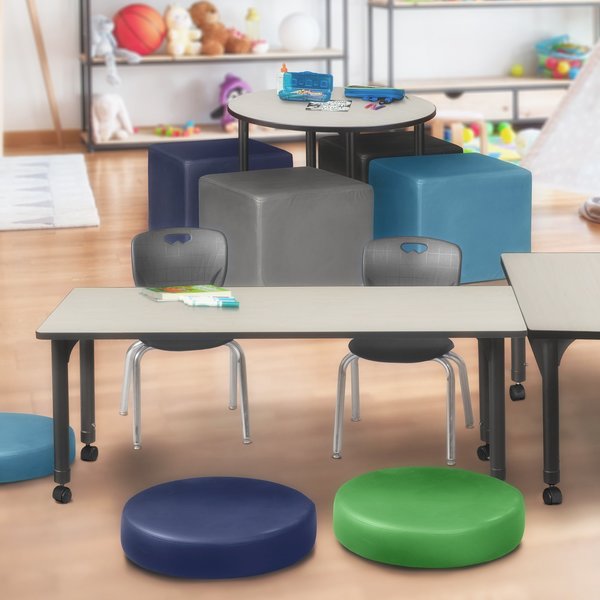 Tables > Height Adjustable > Rectangular Mobile Table & Chair Sets, 72 X 30 X 23-35