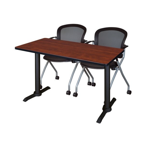 Rectangle Tables > Training Tables > Cain Training Table & Chair Sets, 48 X 24 X 29, Cherry