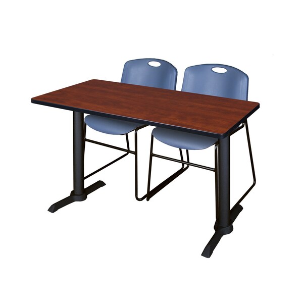 Rectangle Tables > Training Tables > Cain Training Table & Chair Sets, 48 X 24 X 29, Cherry