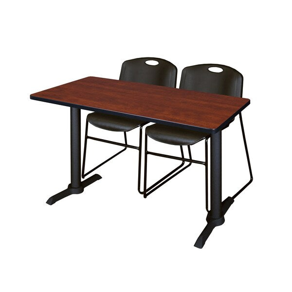 Rectangle Tables > Training Tables > Cain Training Table & Chair Sets, 48 X 24 X 29, Cherry