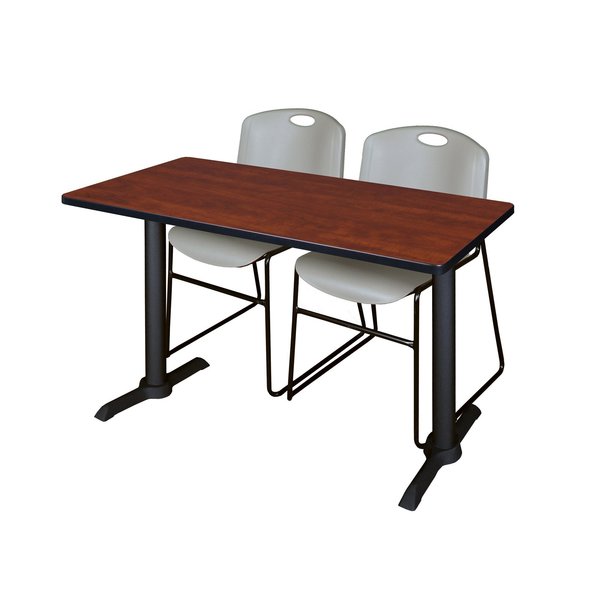 Rectangle Tables > Training Tables > Cain Training Table & Chair Sets, 48 X 24 X 29, Cherry