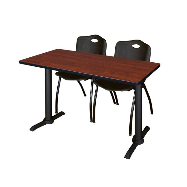 Rectangle Tables > Training Tables > Cain Training Table & Chair Sets, 48 X 24 X 29, Cherry