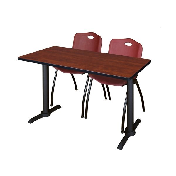 Rectangle Tables > Training Tables > Cain Training Table & Chair Sets, 48 X 24 X 29, Cherry