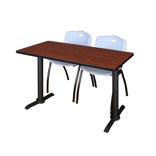 Rectangle Tables > Training Tables > Cain Training Table & Chair Sets, 48 X 24 X 29, Cherry