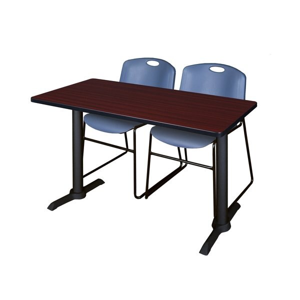 Rectangle Tables > Training Tables > Cain Training Table & Chair Sets, 48 X 24 X 29, Mahogany